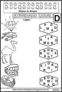 Atividade Legal Ligar Letras Desenhos AlfabetizaC3A7C3A3o D Imprimir