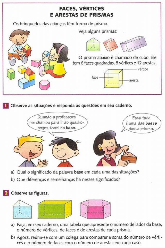 Atividades de Matemática de Geometria para o 4 ano SÓ ESCOLA