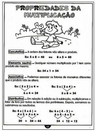 Propriedades da Multiplicação Ficha para imprimir SÓ ESCOLA