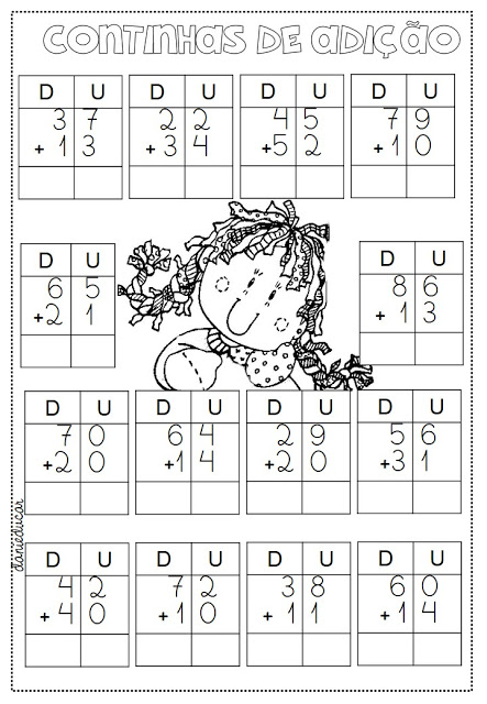 Atividades de Matemática Adição das Dezenas SÓ ESCOLA