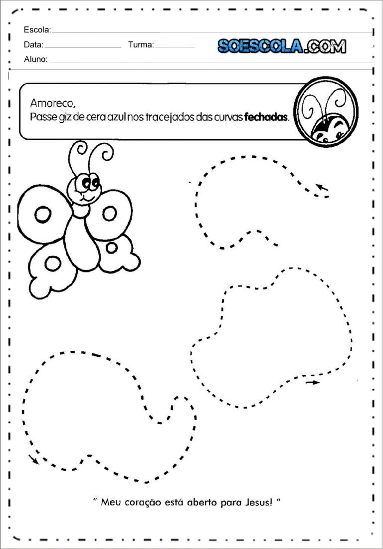 Atividades Tracejado Para O Maternal Para Imprimir