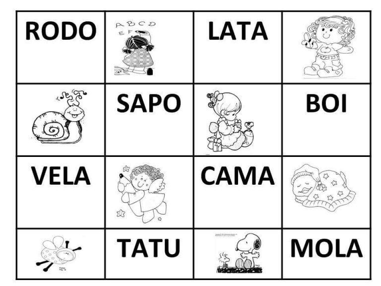 Bingo De Palavras Cartelas Para Imprimir S Escola