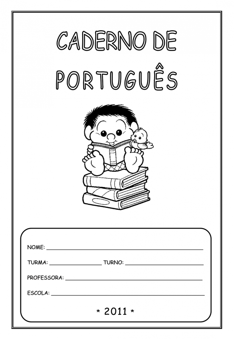 Capas De Caderno Para Imprimir L Ngua Portuguesa S Escola