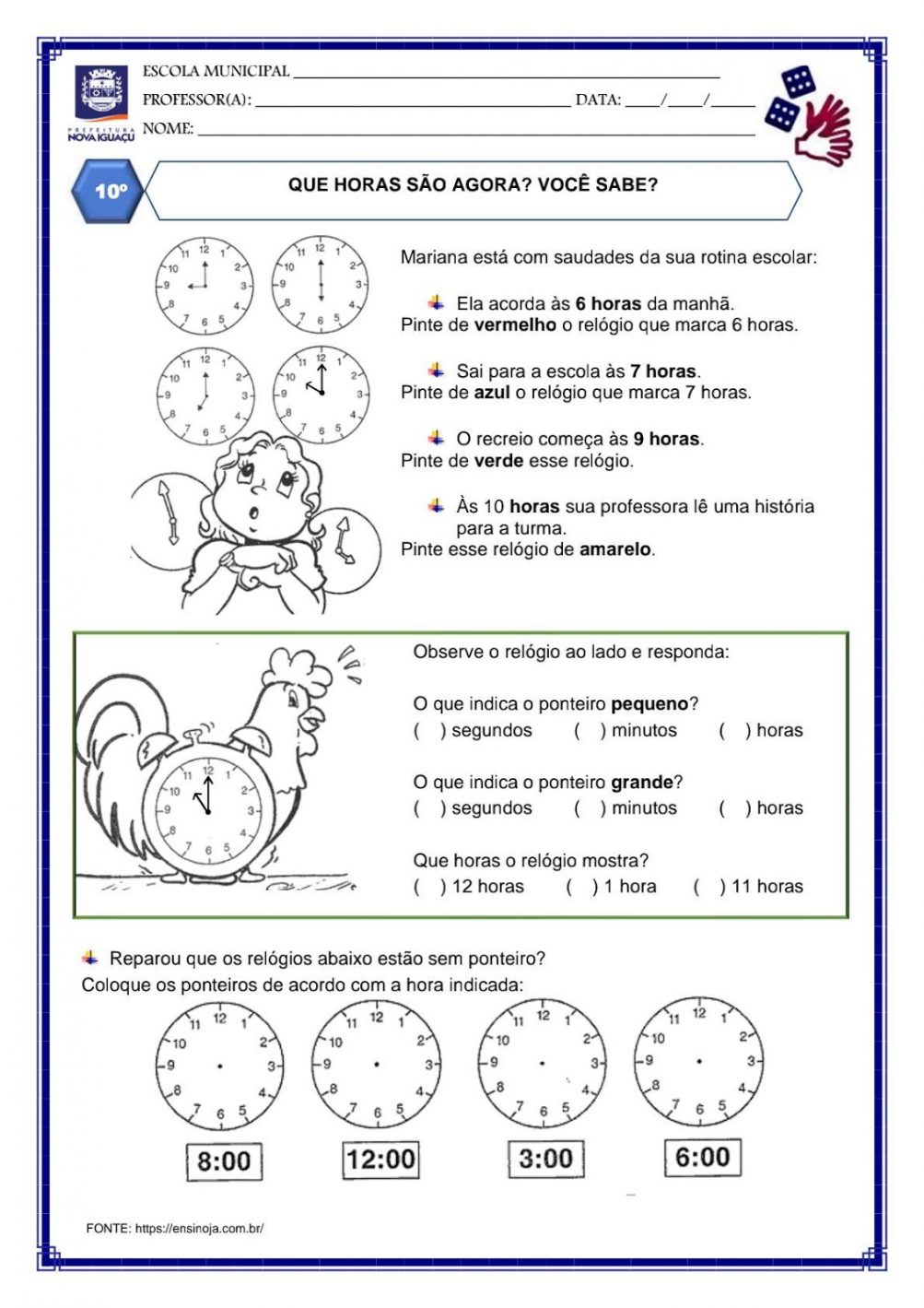 Atividades Complementares Ano Ensino Fundamental Para Imprimir S