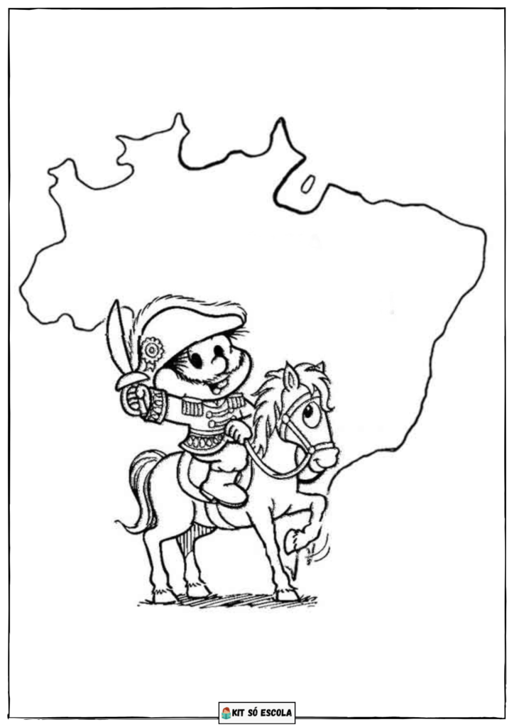 Desenhos para colorir Independência do Brasil SÓ ESCOLA