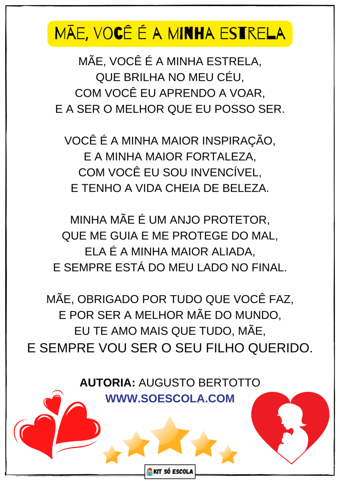 Poemas Dia Das M Es S Escola