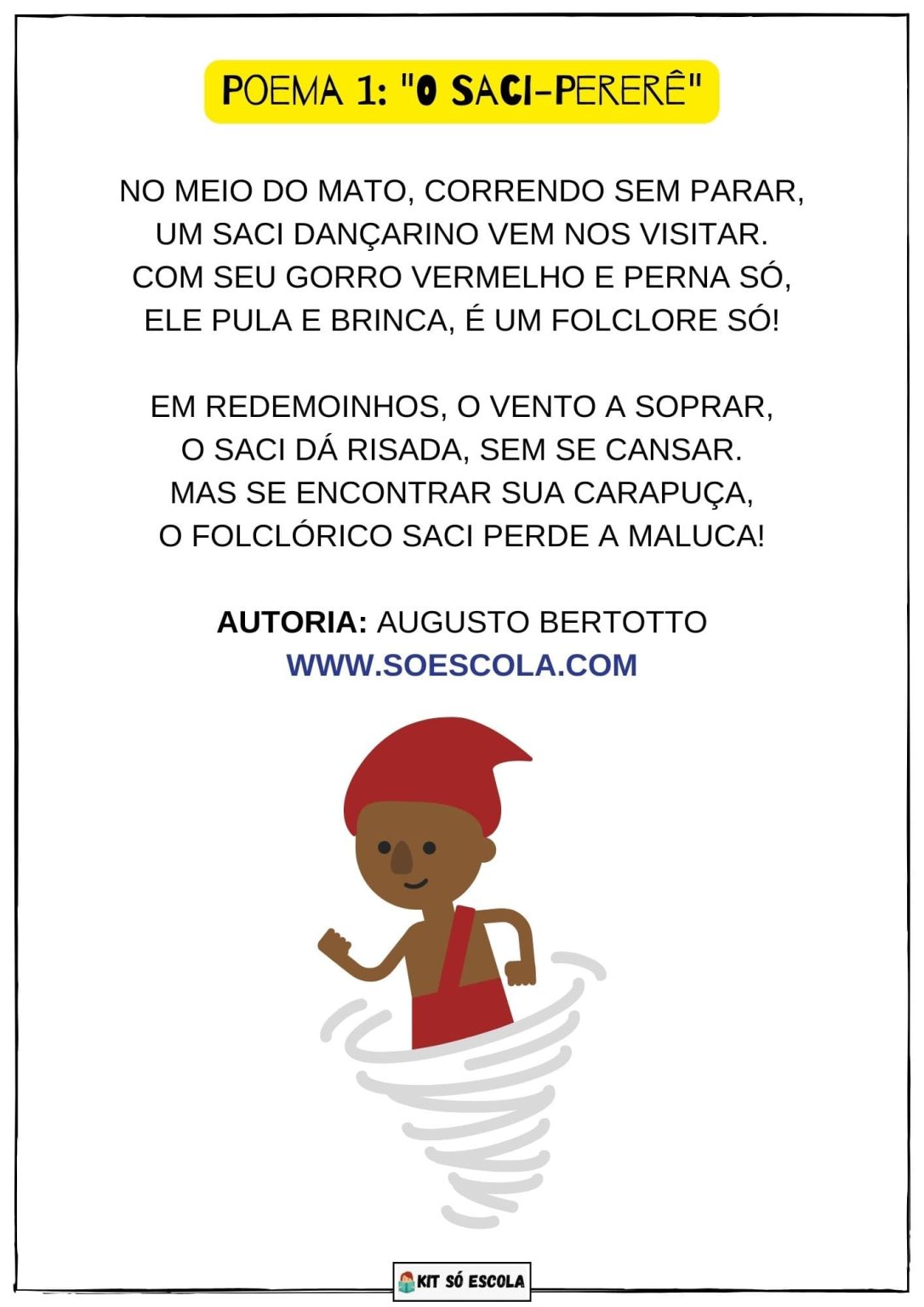 Poemas Sobre O Folclore Brasileiro Para Imprimir S Escola