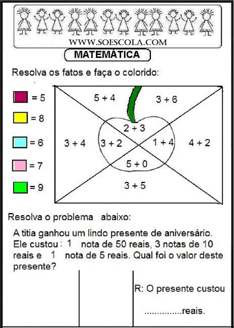 Atividade De Matematica Series Iniciais Alfabetizacao Imprimir S