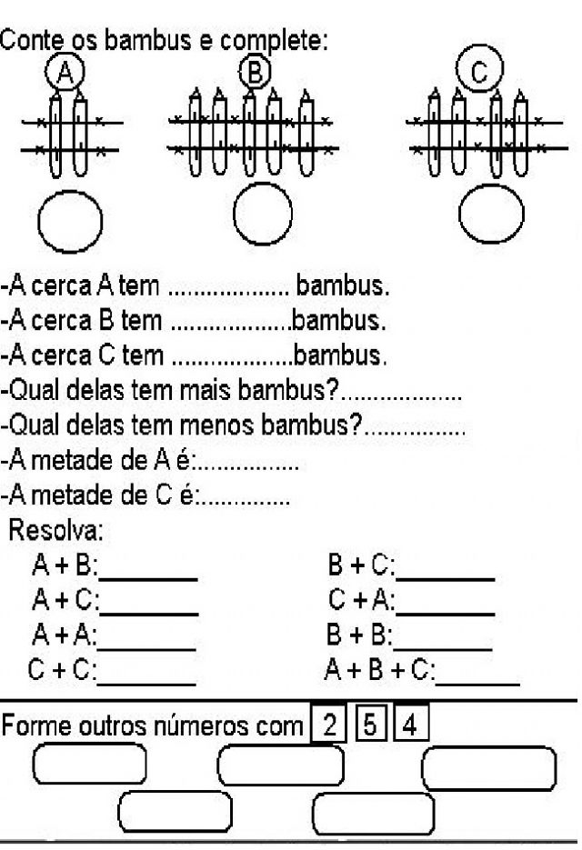 Atividade De Matematica Series Iniciais Alfabetizacao Imprimir 3 — SÓ