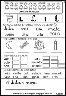 LIVRO DAS FAMÍLIAS SILÁBICAS, IMPRIMIR, COLORIR, ESCREVER-Mistura de  Alegria