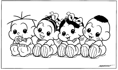 Desenhos para Colorir Turma da Mônica - Turma da Mônica Babys