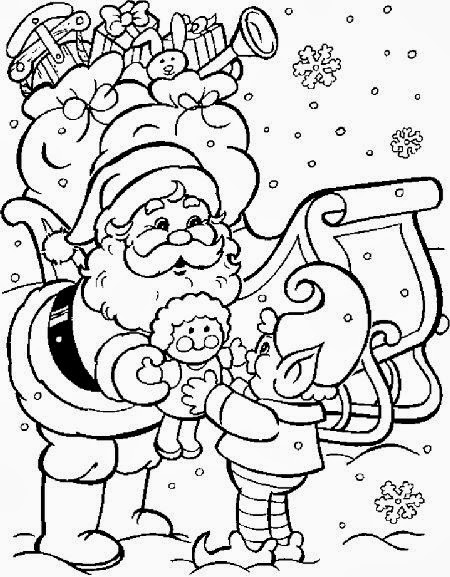 Desenhos de Papai Noel para colorir, imprimir e recortar — SÓ ESCOLA