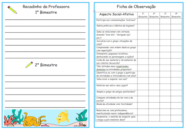 Modelo De Ficha De Avaliacao Educacao Infantil S Escola