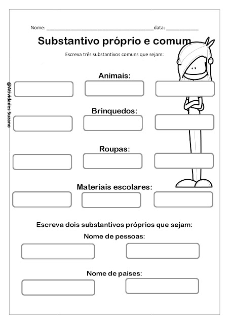 Atividades Para Imprimir Substantivo Pr Prio E Comum S Escola