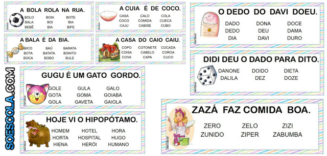 Ficha De Leitura Alfabeto Colorido S Escola