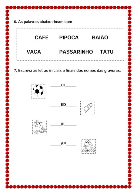 Avaliação de Linguagem Infantil para imprimir