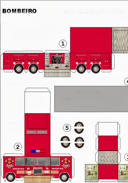 Molde de carro de bombeiro