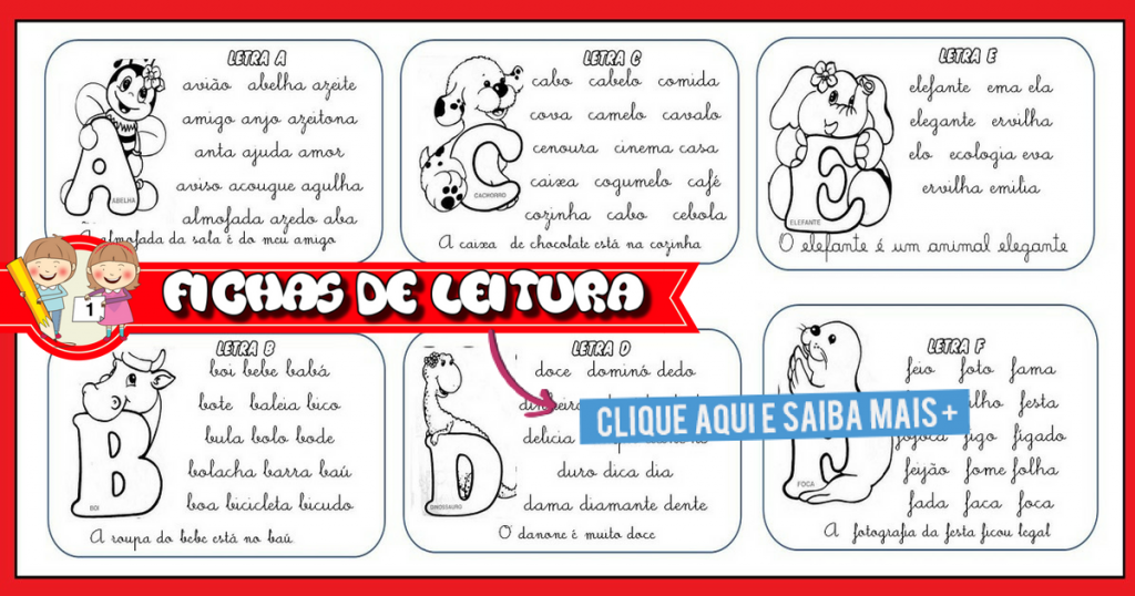 Fichas De Leitura Com Letras Cursivas 6 — Só Escola Afe 2006