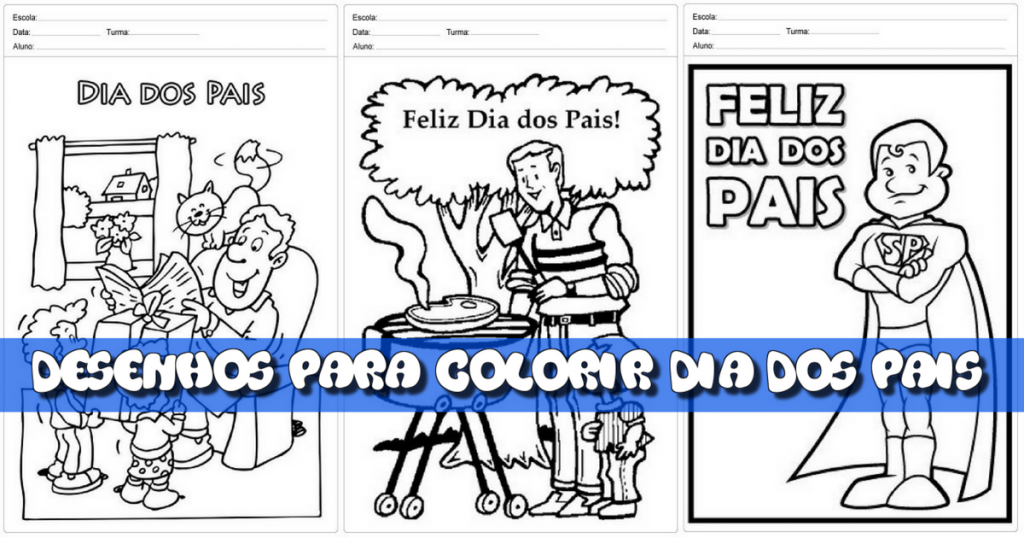 Desenhos para colorir e imprimir para Dia dos Pais
