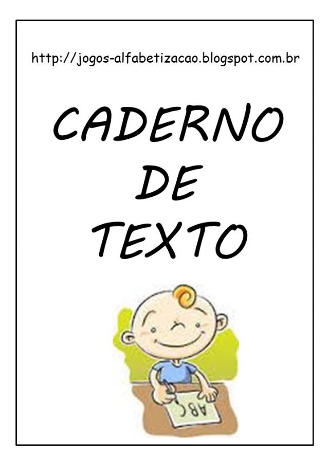 Caderno De Texto Para Imprimir SÓ Escola 7394