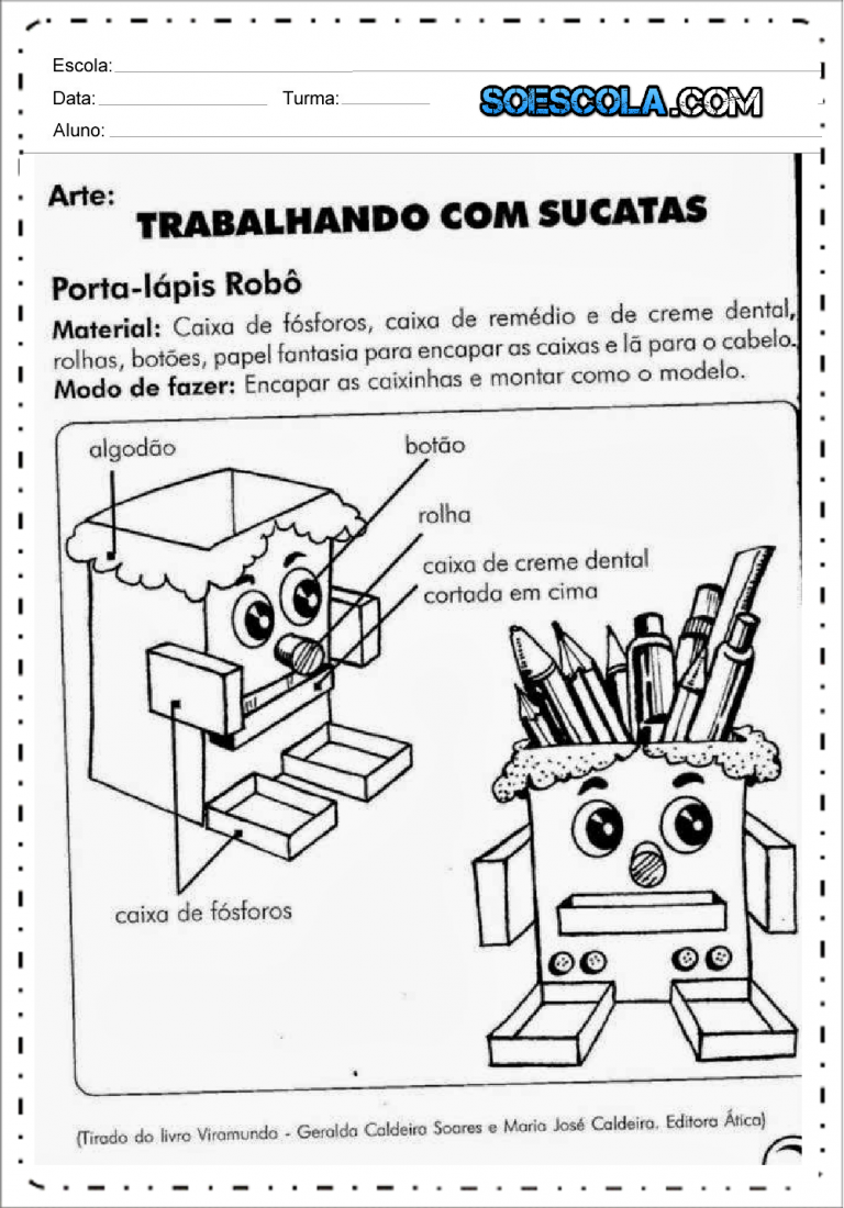 8 Atividades De Artes 1º Ano Para Imprimir SÓ Escola 3937