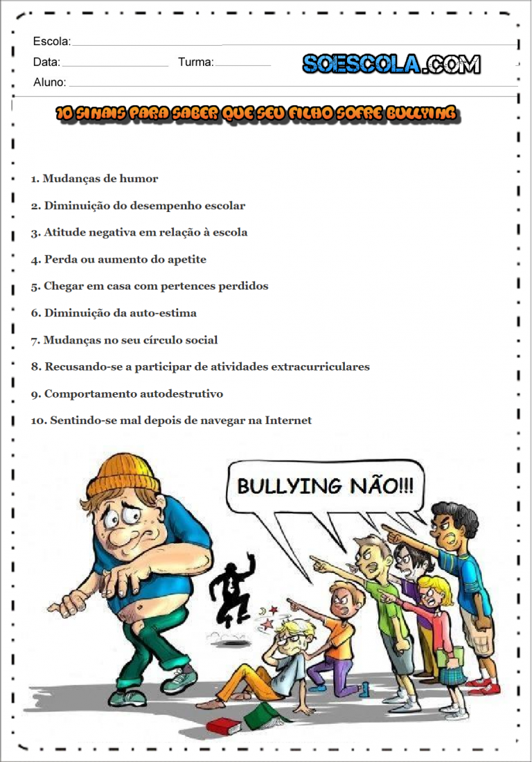 Sinais Para Saber Que Seu Filho Sofre Bullying S Escola