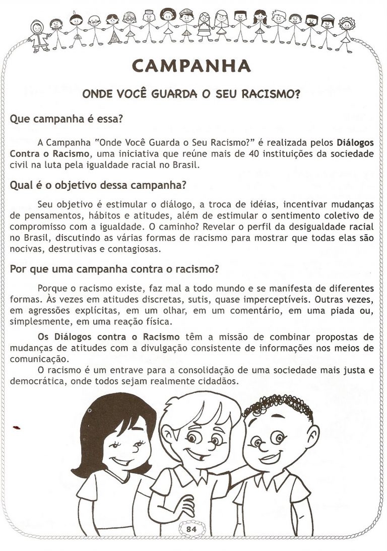 Atividades De Interpretação De Texto Sobre Racismo Para Imprimir.