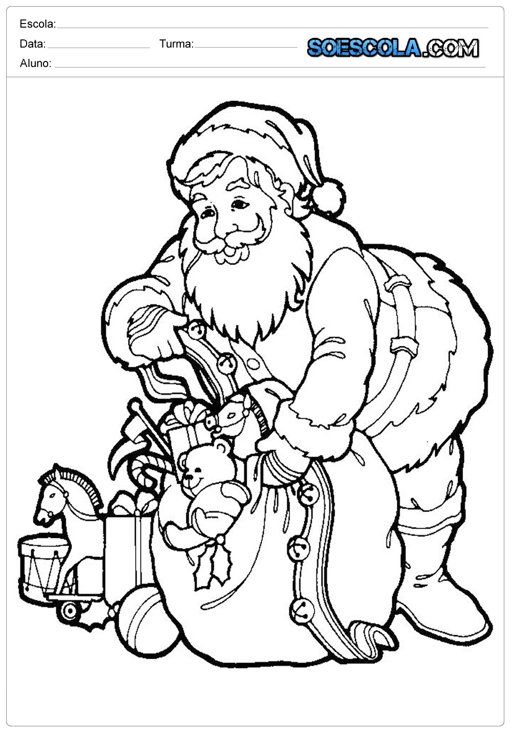 Desenho e Imagem Natal Papai Noel para Colorir e Imprimir Grátis para  Adultos e Crianças 