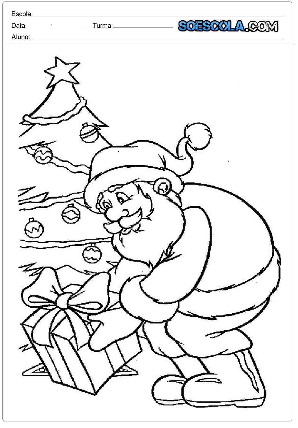 131 desenhos dos símbolos do Natal para colorir