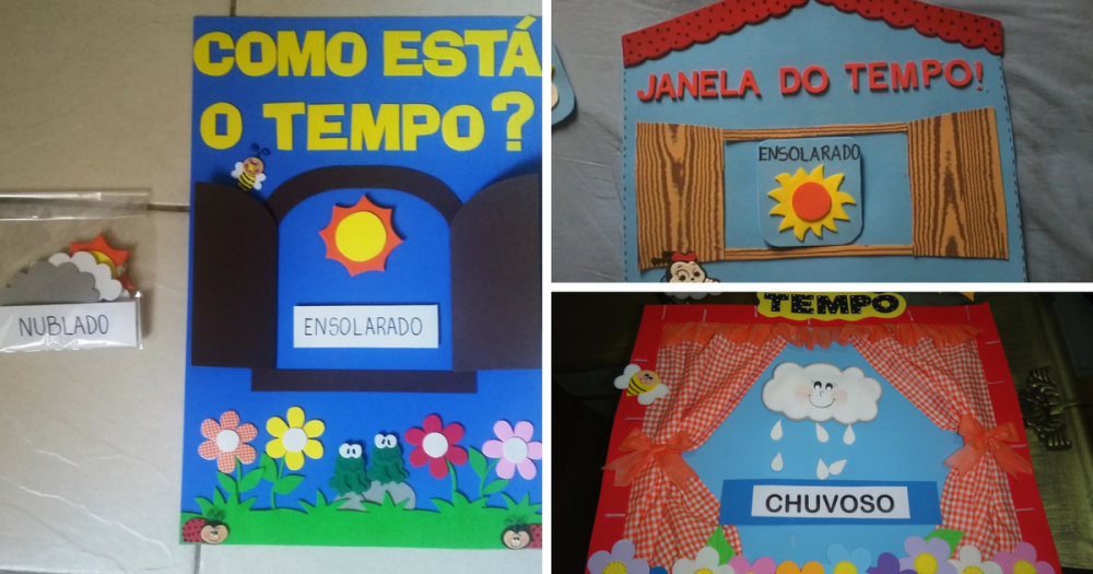 Cartazes do Tempo para Educação Infantil em EVA