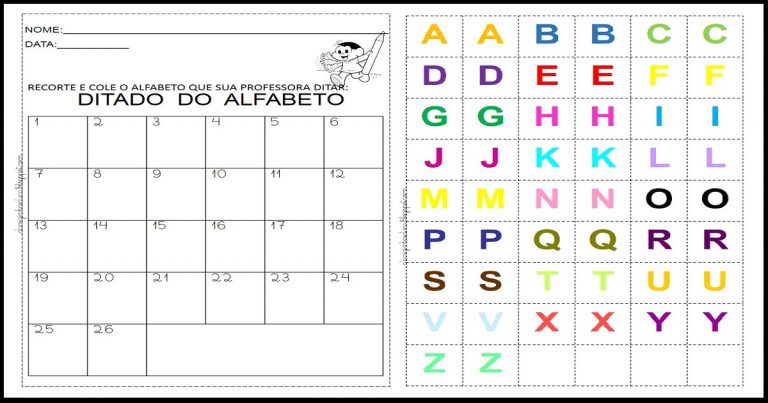 Ditado Do Alfabeto Para Imprimir Para Series Iniciais — SÓ Escola 3928