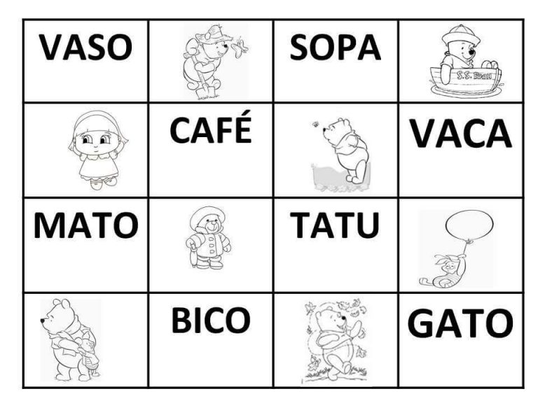 Bingo De Palavras Simples Com Fichas E Cartelas Para Imprimir