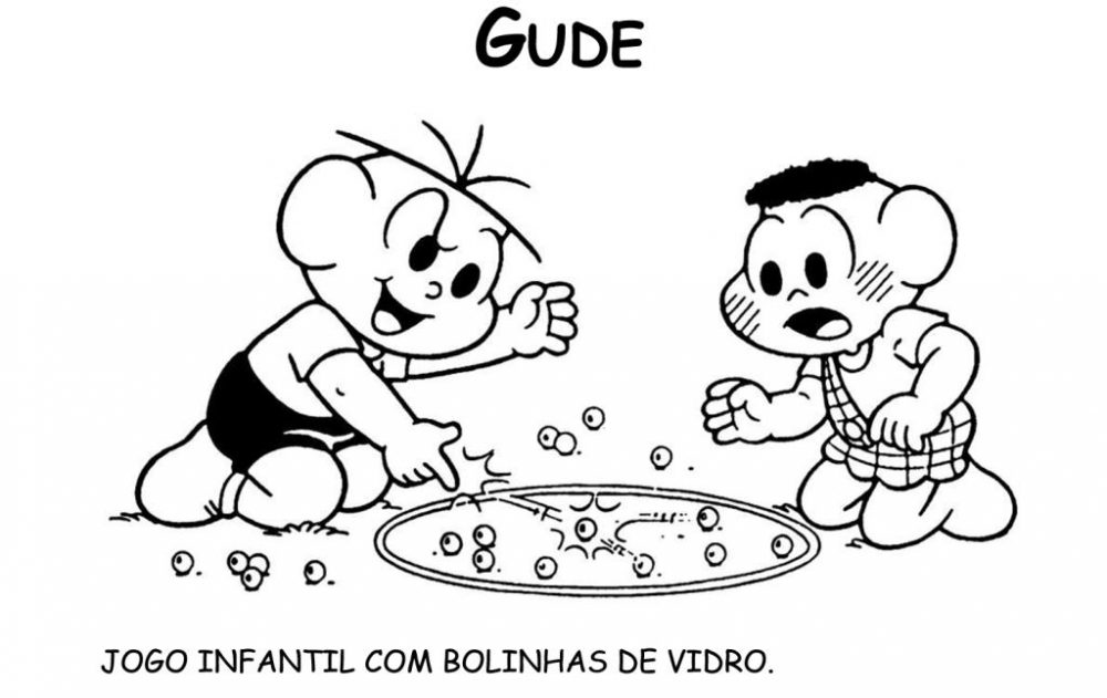 Alfabeto Ilustrado sobre Brinquedos e Brincadeiras da Turma da Mônica
