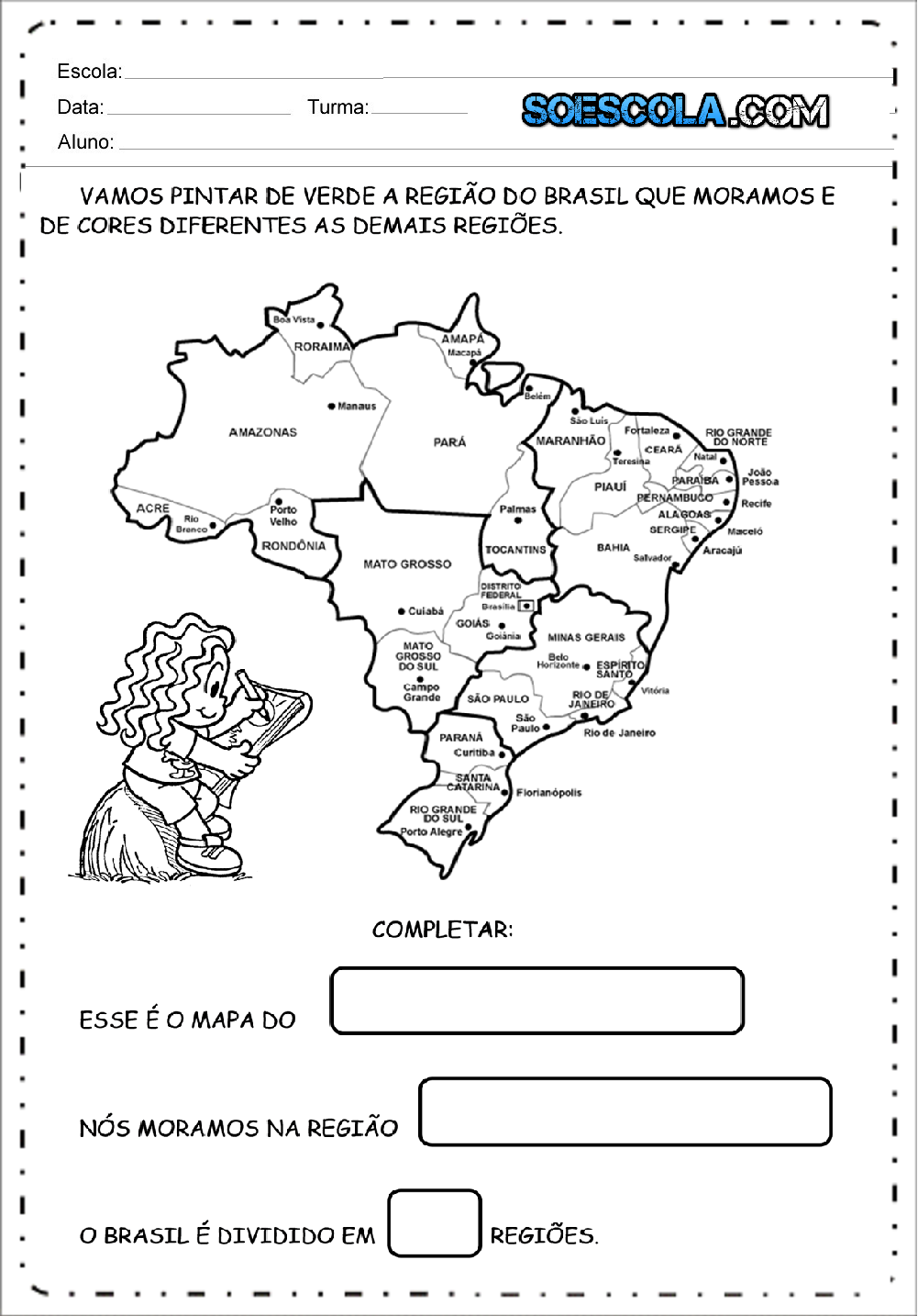 Atividades Eja Regiões Do Brasil 1655