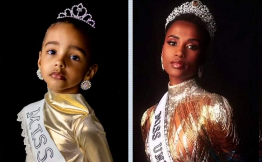 Menina se identifica com vencedora negra do Miss Universo, faz ensaio fotográfico e bomba na web: 'Igual a mim'