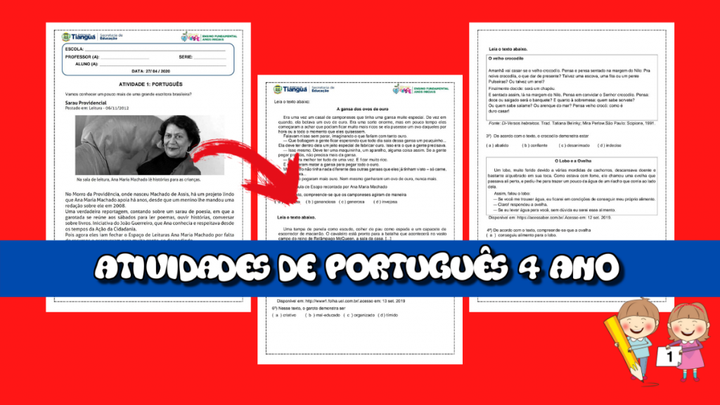 6 Atividades de Português para 4 ano