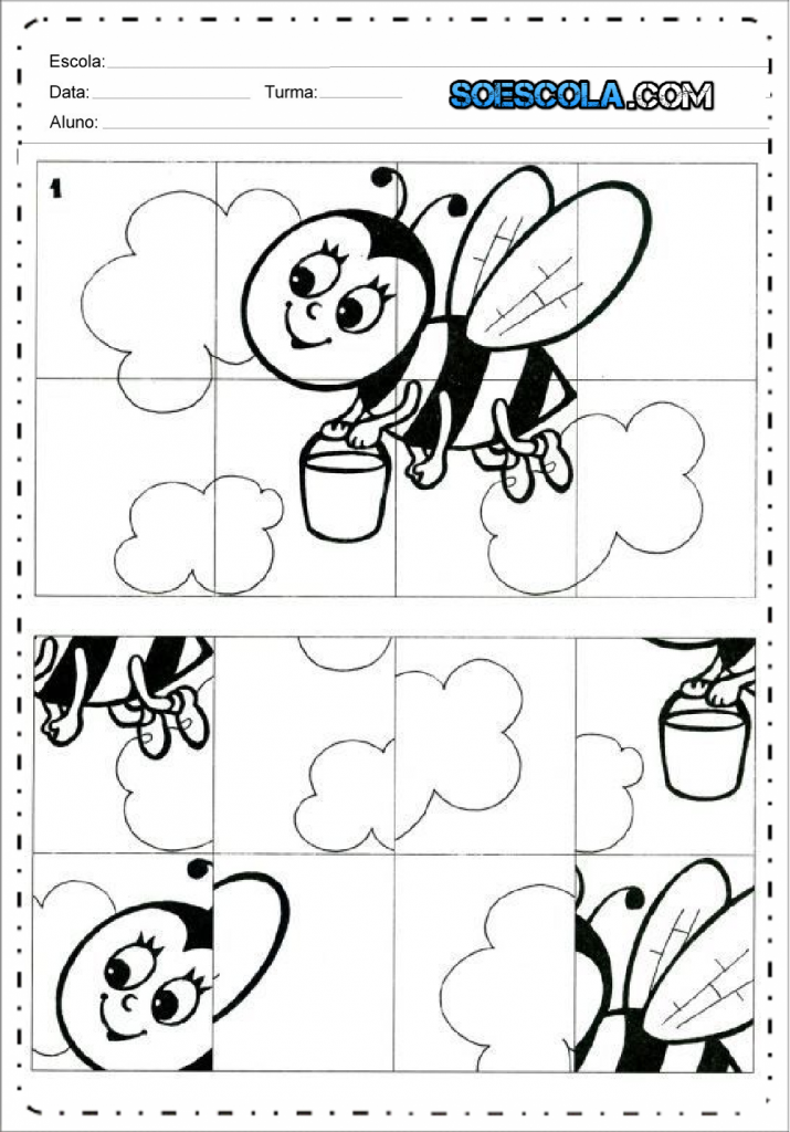 20 quebra-cabeças para colorir e montar - Educação Infantil - Aluno On