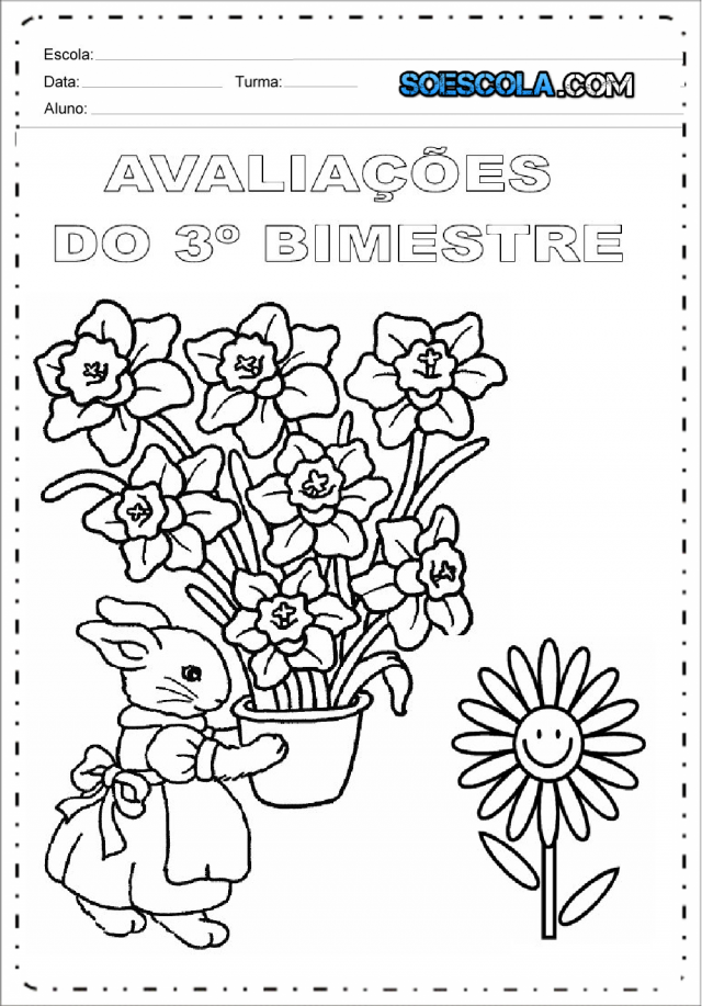 Capas de Avaliação 3 Bimestre - SÓ ESCOLA