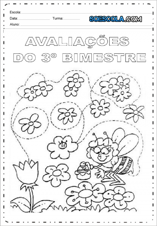 Capas de Avaliação 3 Bimestre - SÓ ESCOLA
