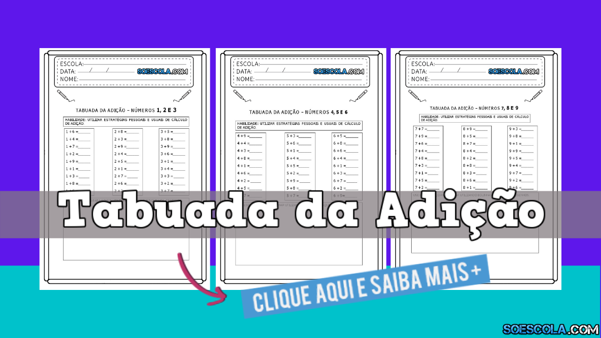 CARDS TABUADA DA ADIÇÃO - Lojinha - Pedagoga Dosanjoslessa