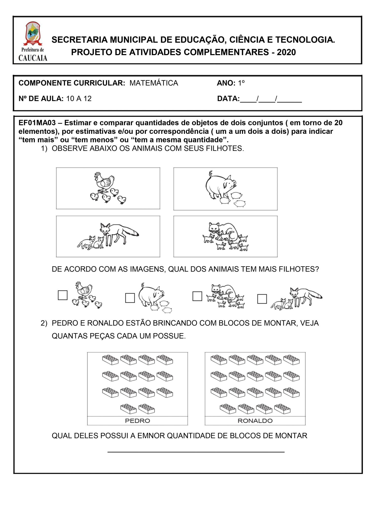 Atividades De Matem Tica Ano Bncc Para Imprimir S Escola