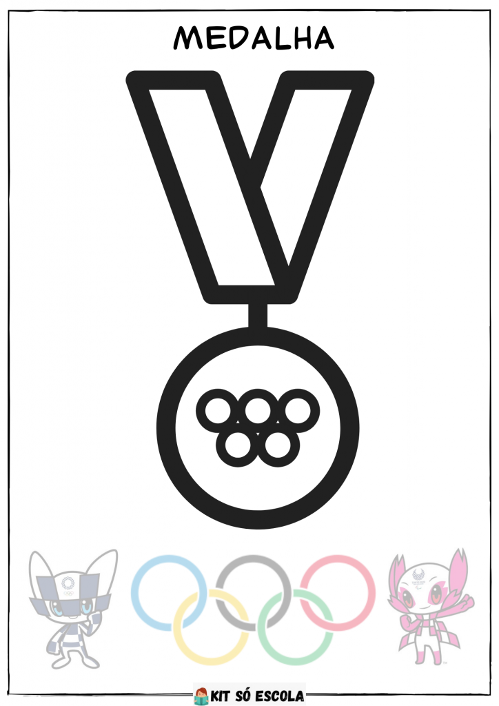 Desenhos das Olimpíadas para colorir, pintar, imprimir: tocha