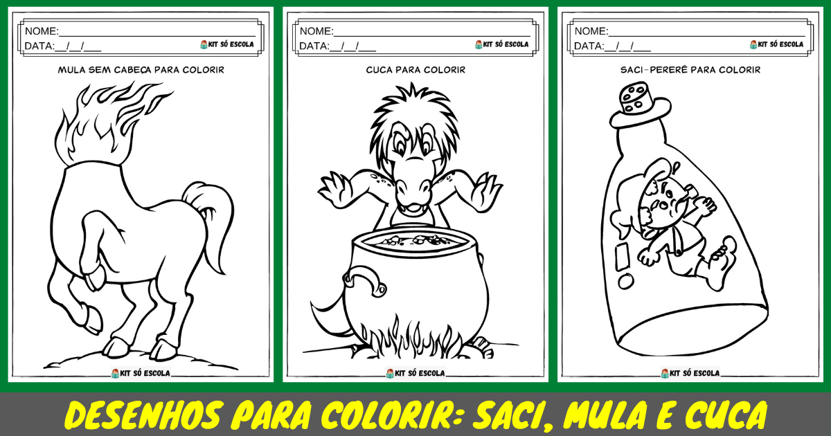 SEMANA DA CRIANÇA - Desenhos para pintar ou colorir - Cuca Super