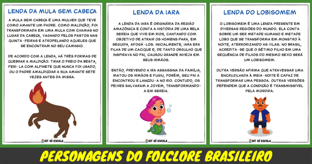 Textos Para Imprimir Personagens Do Folclore Brasileiro Mitos E Lendas Vrogue