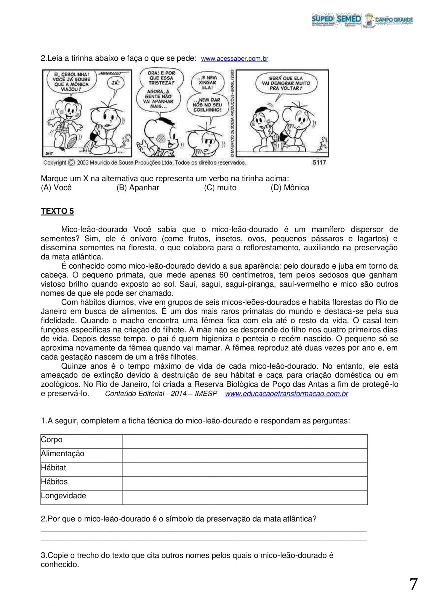 Apostila de Atividades 5 ano para imprimir - SÓ ESCOLA