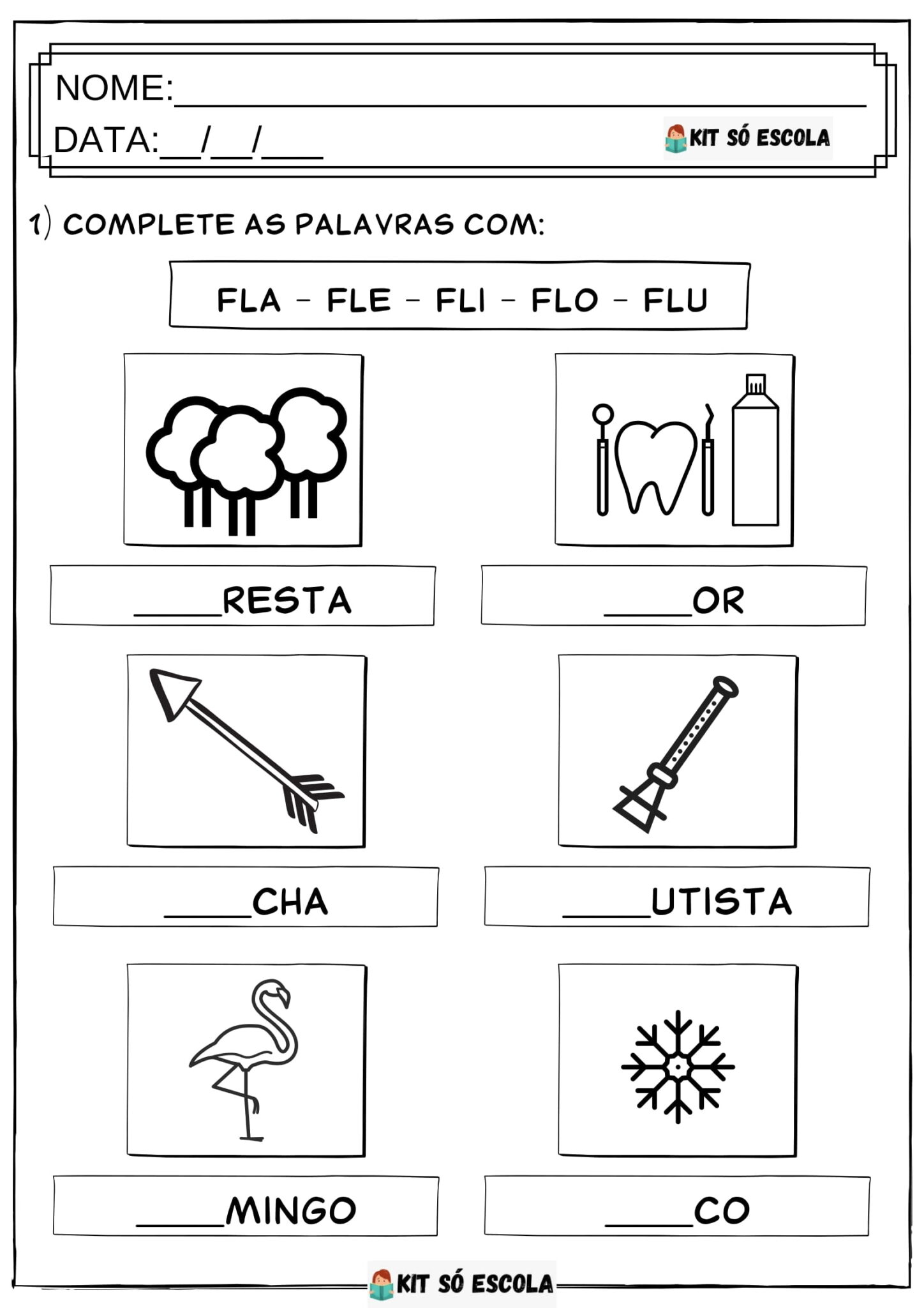 Atividades Com Sílabas Simples E Complexas — SÓ Escola 