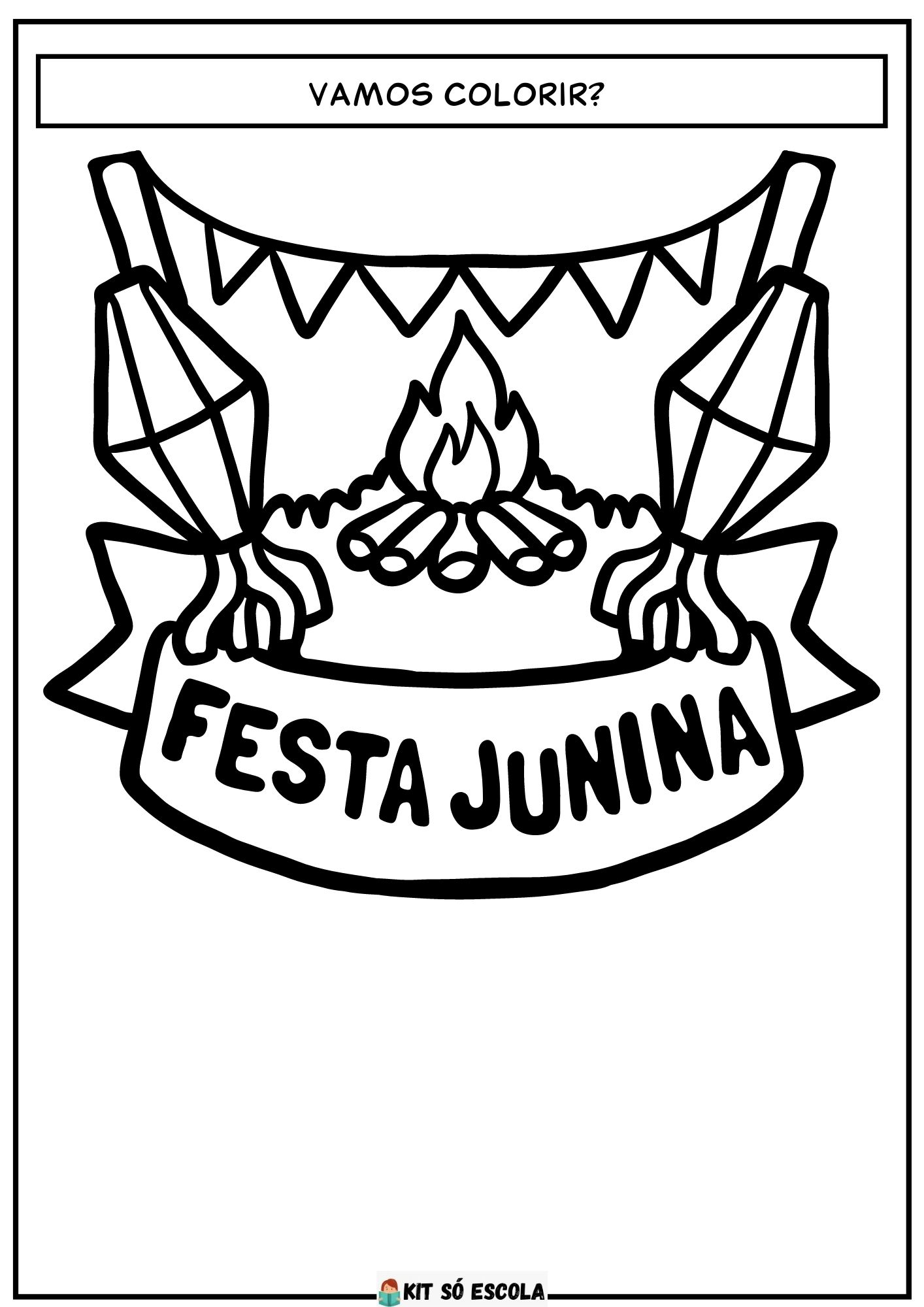 Desenhos De Festa Junina Para Colorir — SÓ Escola 9728