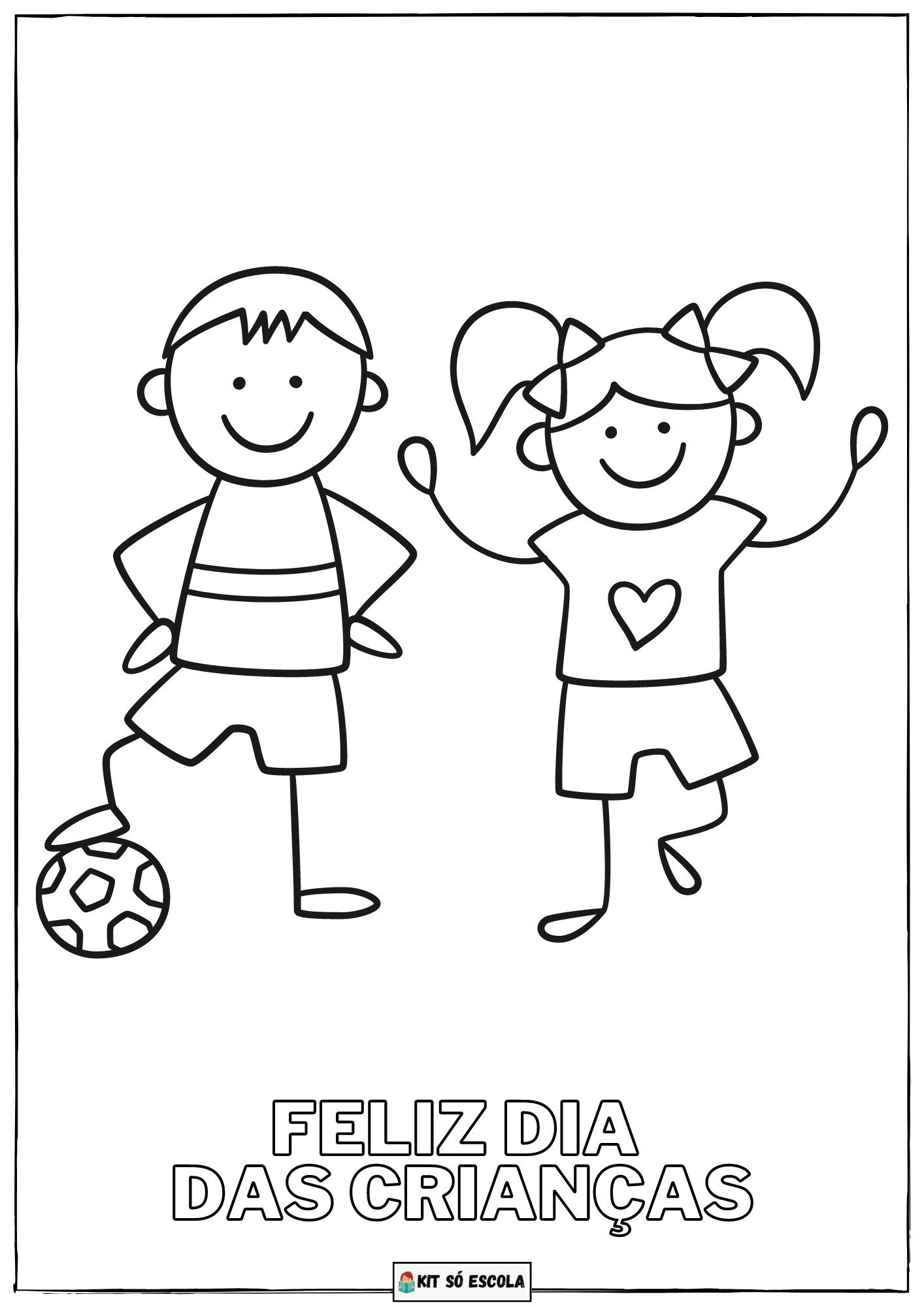 Desenhos Dia Das Crianças Colorir — SÓ Escola 5422
