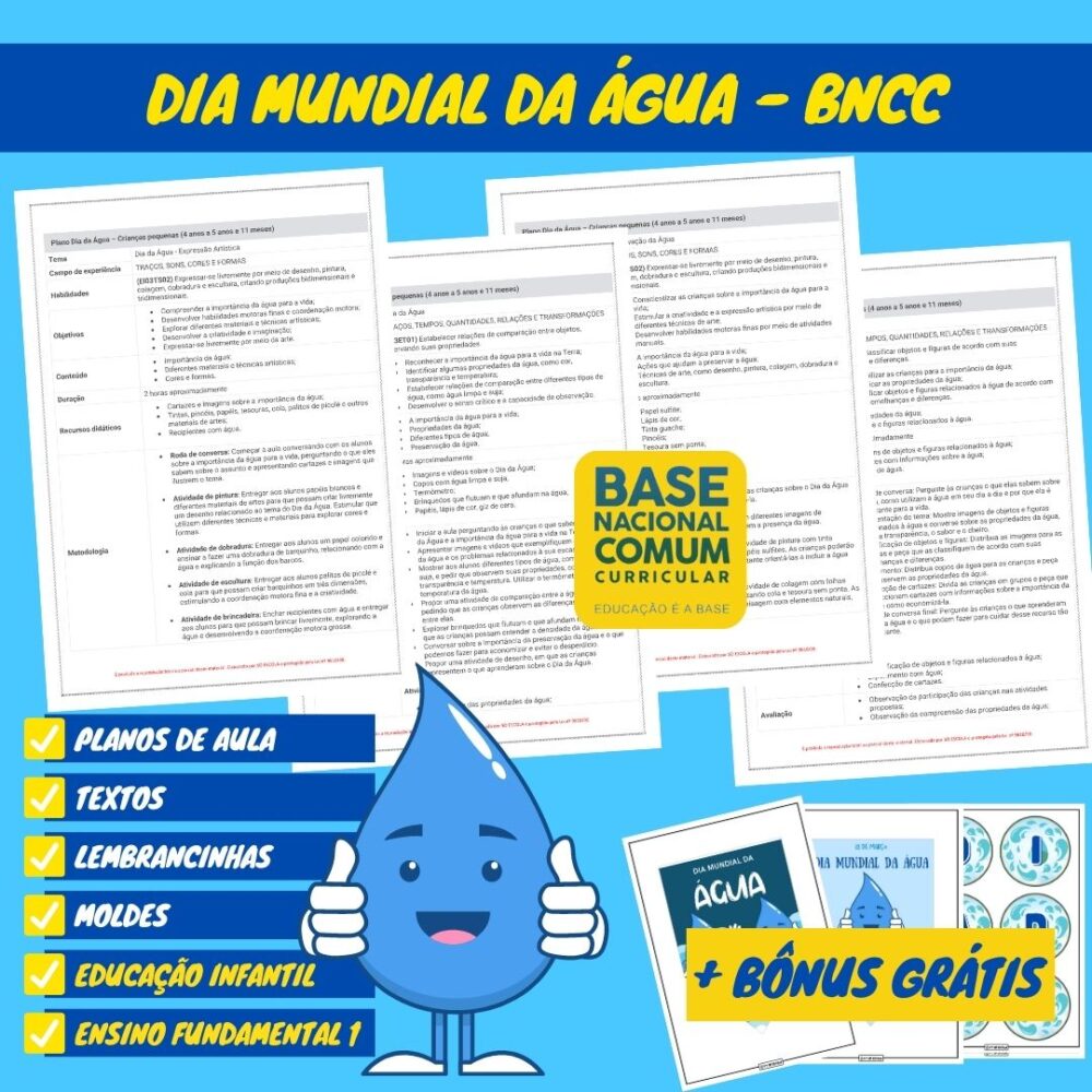 Planos Diarios Bncc Dia Da Agua S Escola