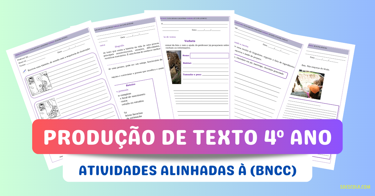 5 Atividades De Produção De Textos 4 Ano Bncc — SÓ Escola 